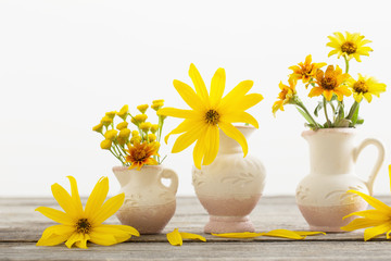 Still life with autumn flowers
