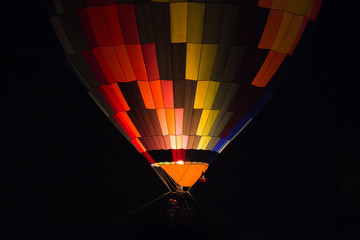 Balloon hot air with night grow