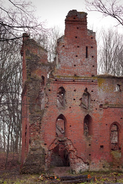 The ruins of the medieval Teutonic castle Balga in the Kaliningrad region. Russia.