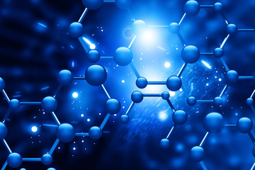Abstract Molecules. Science and technology background. 3d illustration.