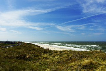 Fototapeta na wymiar Wenningstedt Beach Panorama / Sylt