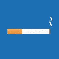 cigarette smoking icon illustration, flat design