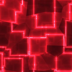 Carmine red abstract cubes image