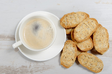 breakfast with coffee and toast