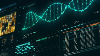 Analyzing DNA structure, forensic research, genes and genetic disorders, science. DNA molecules analysis, biochemistry, statistics in graphs and charts - Powered by Adobe