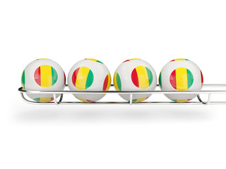 Flag of guinea on lottery balls