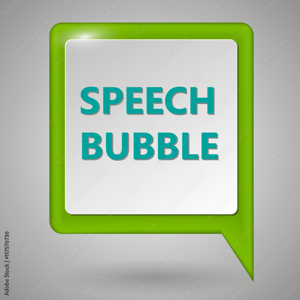 Poster vector bubble speech background. green speech bubble