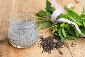 basil seed with fresh