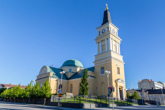 Cathedral near the centre of Oulu, Finland.