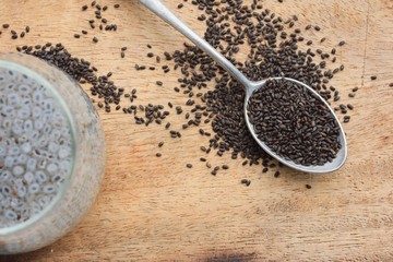 basil seed with fresh