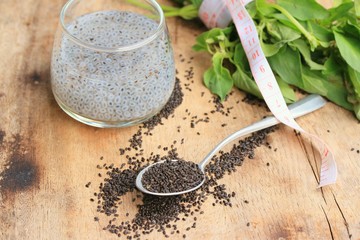 basil seed with fresh