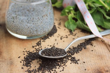 basil seed with fresh
