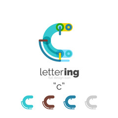 Letter logo line concept