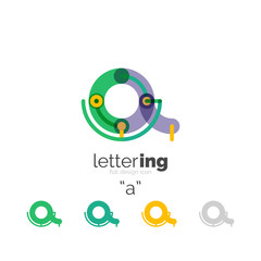 Letter logo line concept