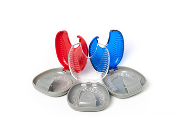 Invisible braces on a white background
