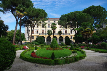 Udine, Italy - public garden  - obrazy, fototapety, plakaty