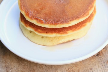tasty pancake with honey