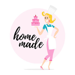 Vector flat friendly human charatcer