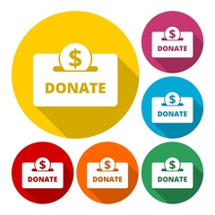 Donate icons set
