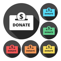 Donate icons set