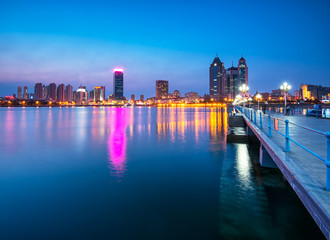 View on Qingdao at night