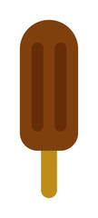 Ice cream on wooden stick vector. Soft serve ice cream isolated on white background. Ice cream sweet food isolated