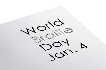 World braille day illustration 