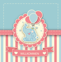 Willkommen Nachwuchs Vektor