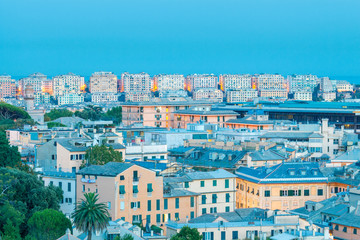 Obraz premium Genoa. Night view of the city.