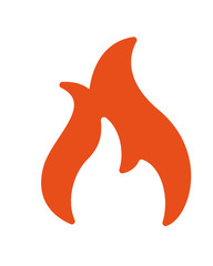 Feuer Icon Vektor freigestellt