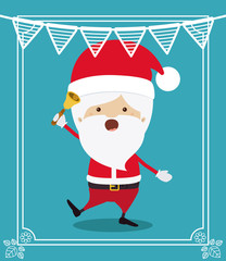 santa claus cute frame character icon vector isolated graphic