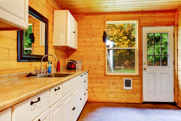 Small kitchen area at the horse ranch in Washington State