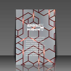 Template flyer with abstract background. Eps10 Vector illustration