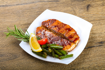 Grilled salmon
