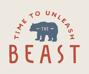 Vintage motivation logo, emblem, label, poster or design print.