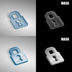 szklana ikona 3D vektor