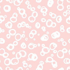 Seamless hand drawn irregular uneven pink and white texture
