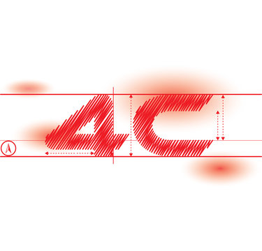 4c redprint font