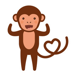 Naklejka premium funny monkey character isolated icon design, vector illustration graphic 