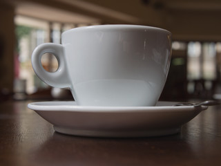 Coffee Cup On A Wooden Table