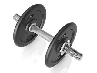 Dumbbell on white