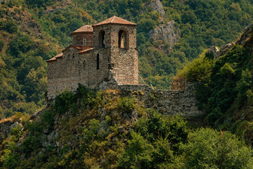 Fototapeta na wymiar Asenova fortress in the summer, Asenovgrad town, Bulgaria
