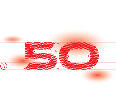 5o redprint font
