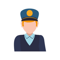 postman delivery shipping logistic security icon. Isolated and flat illustration. Vector graphic