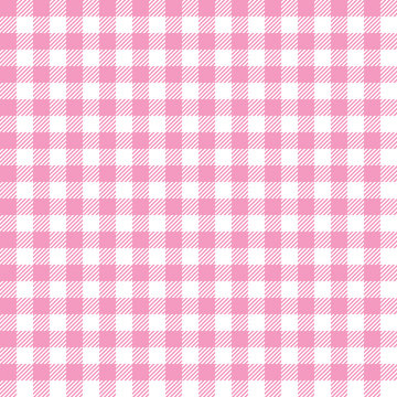 Chep Seamless Pink Checkered Plaid Fabric Pattern Texture 