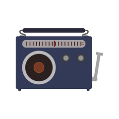 radio retro vintage music technology old icon. Isolated and flat illustration. Vector graphic