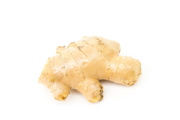 Fresh ginger on white background,raw material for cooking