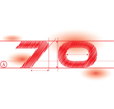 7o redprint font