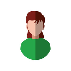 Woman female avatar person people icon. Isolated and flat illustration. Vector graphic