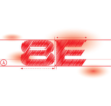 8e redprint font